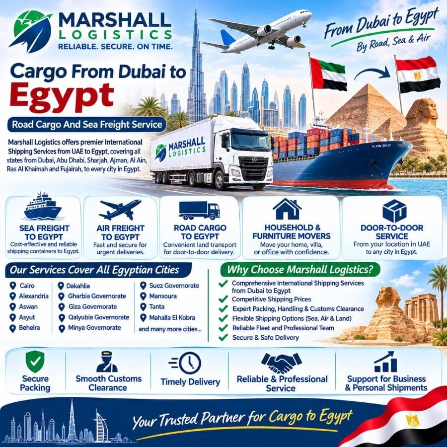 Land Cargo Service from UAE To Egypt
