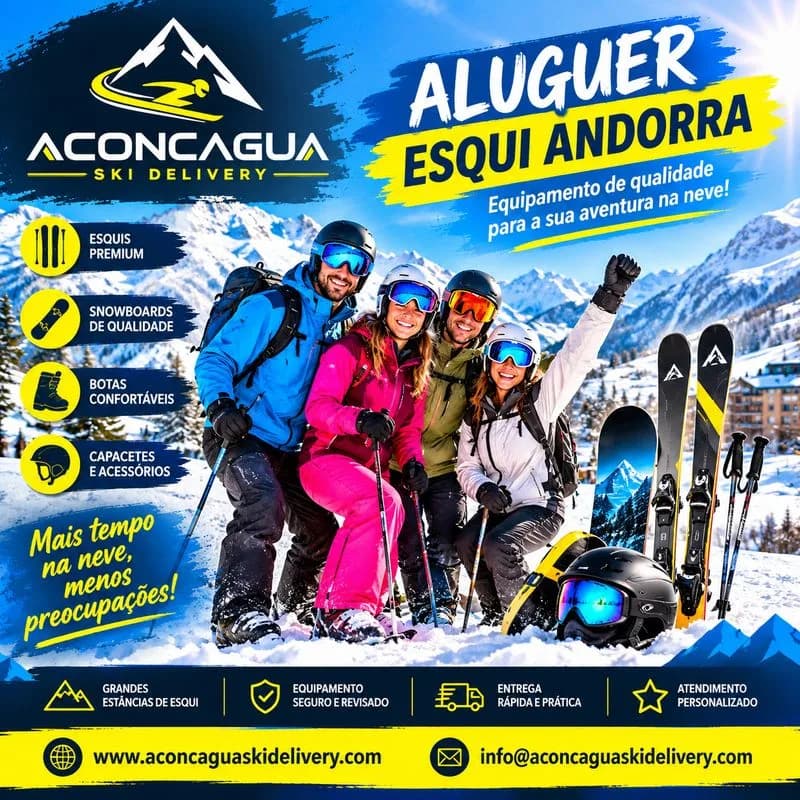 Aluguer Esqui Andorra com Aconcagua Ski Delivery para Uma Aventura Inesquecível