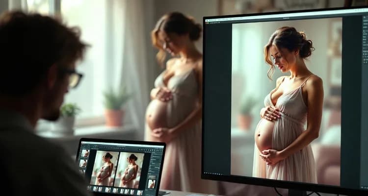 High-End Maternity Retouching for Stunning Pregnancy Photos