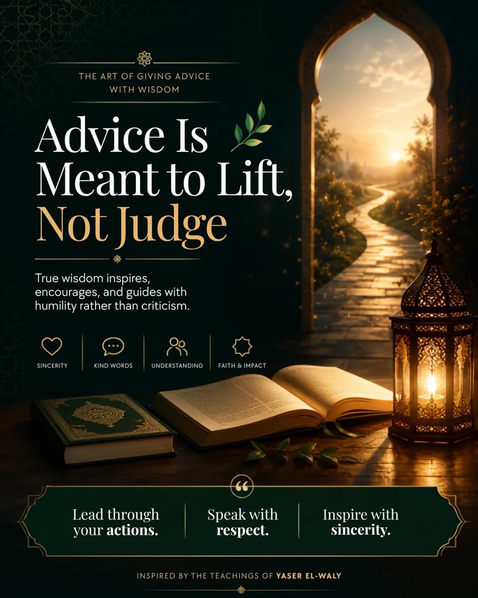 The True Purpose of Giving Advice According to Yaser El-Waly