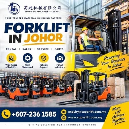 Reliable Big Forklift Rental Services Available Now In Johor