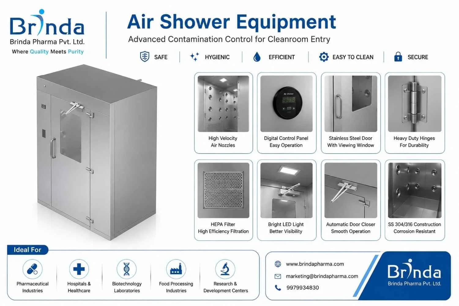 Industrial Air Shower Manufacturer and Exporter