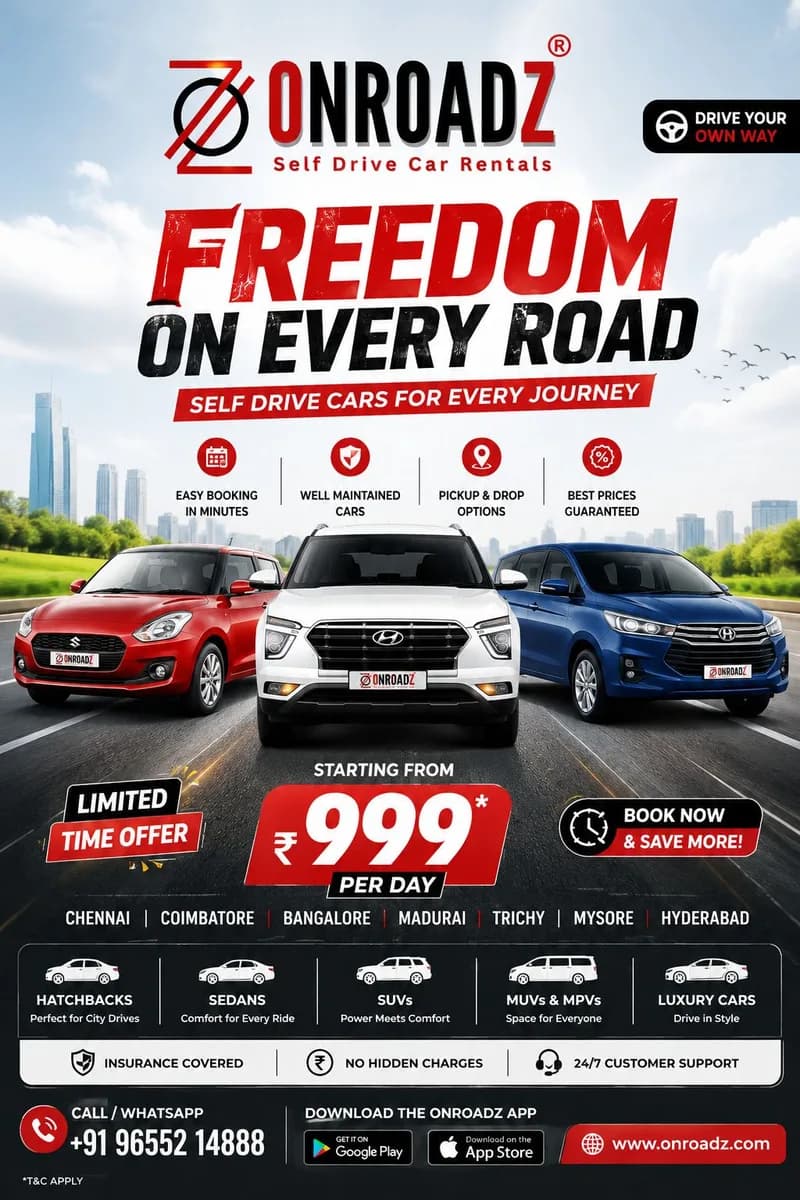 Self Drive Rental Cars Service in Chennai