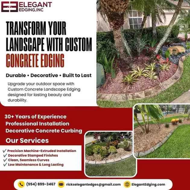 Custom Cement Garden Edging Near Vero Beach, FL for Beautiful Yards