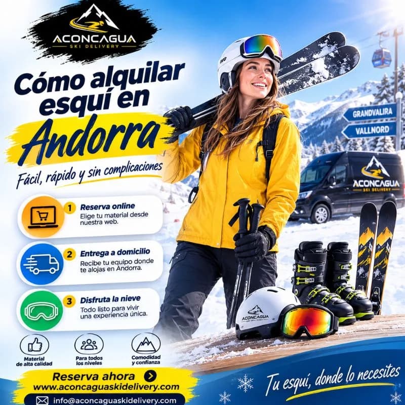 Cómo alquilar esquí en Andorra de forma fácil y cómoda
