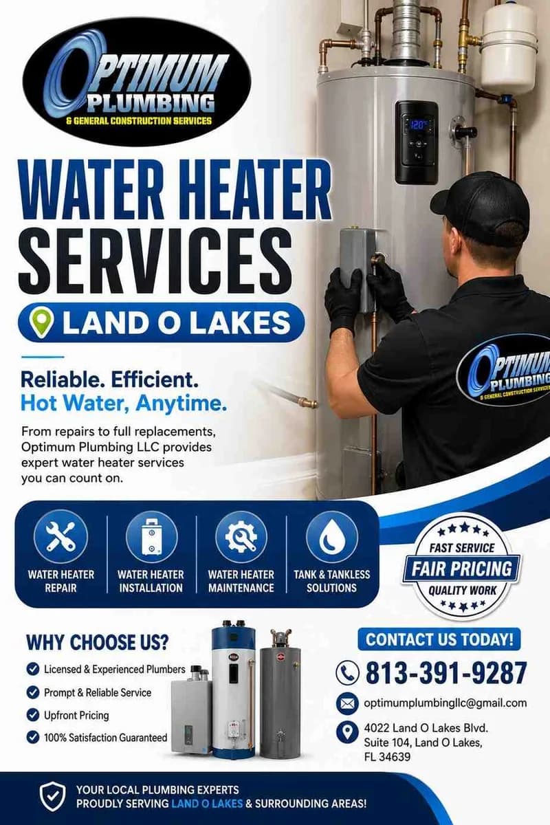 Land O' Lakes Water Heater Experts – Repair, Install & Replace Today 