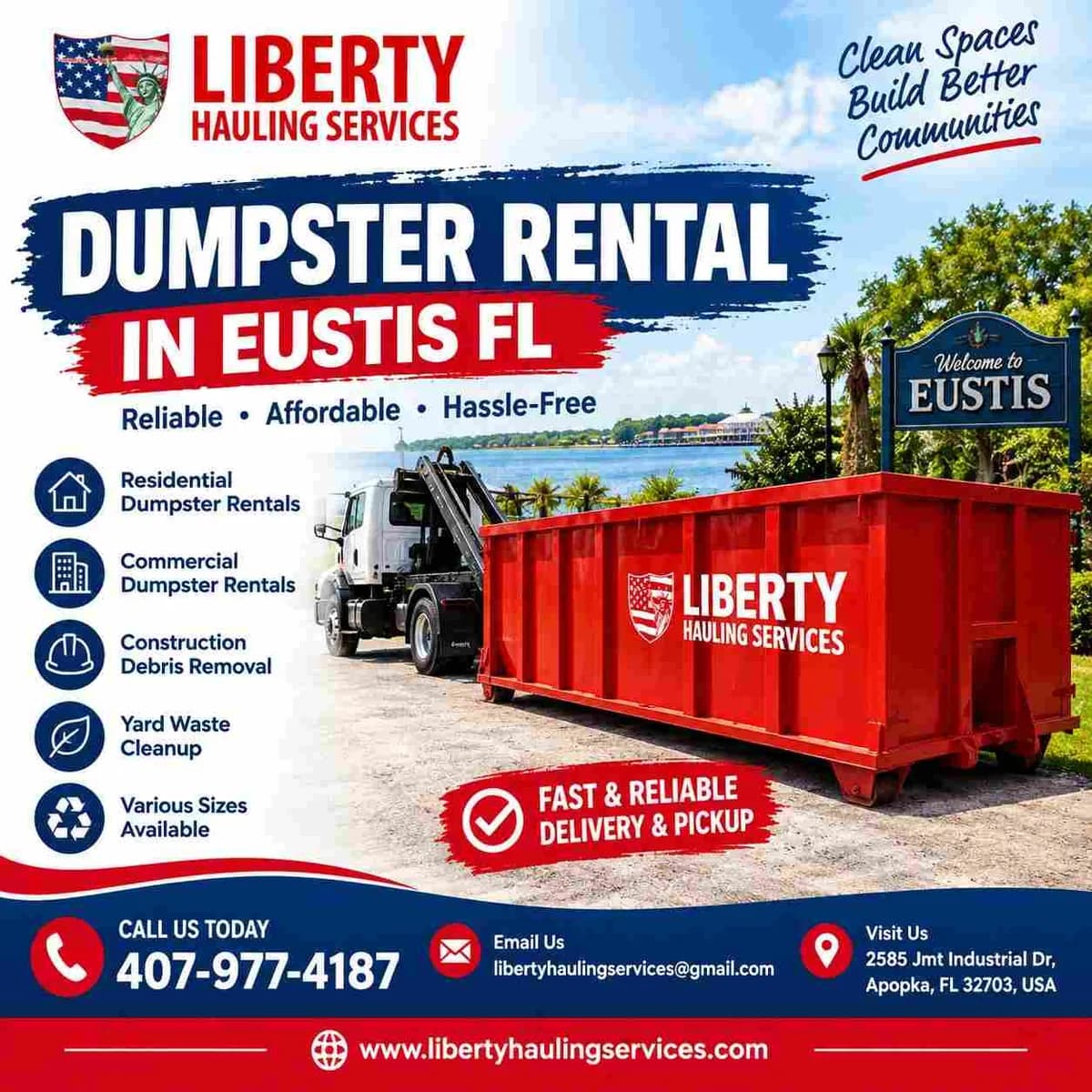 Dumpster Rental in Eustis, FL – Easy Waste Removal for Every Project