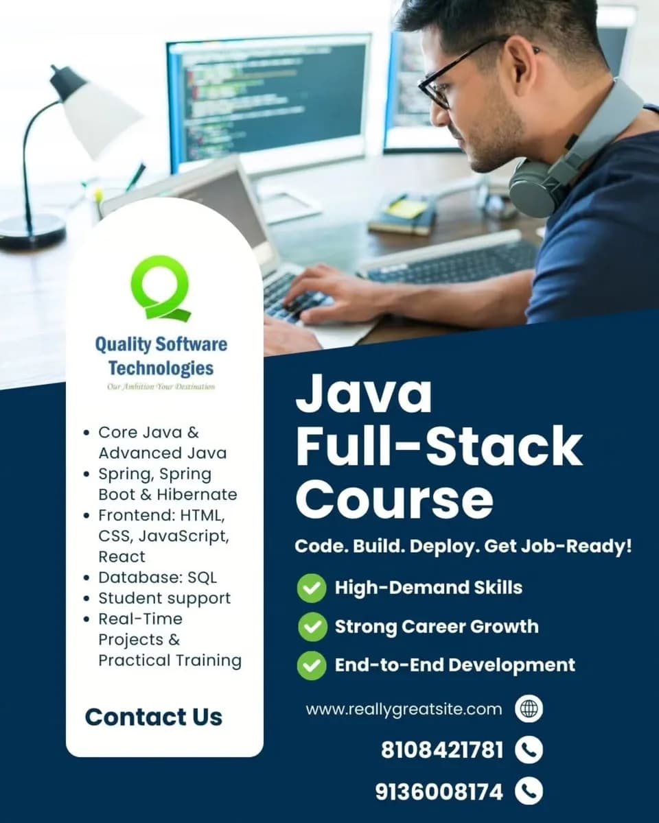 Java Course in Thane with 100% Job Placement Support | Quality Software Technologies