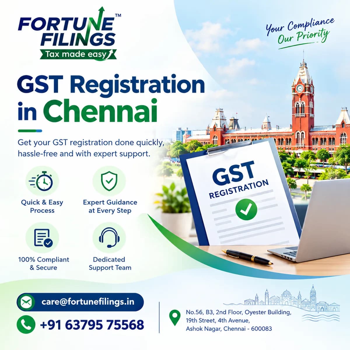 GST Registration in Chennai: A Complete Guide for Businesses, Startups and Freelancers