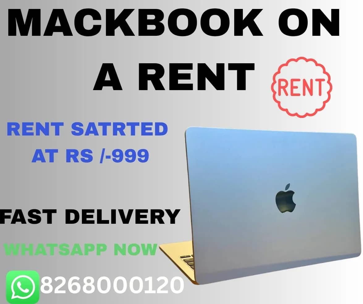 Rent a Macbook on start at rs.999/- 