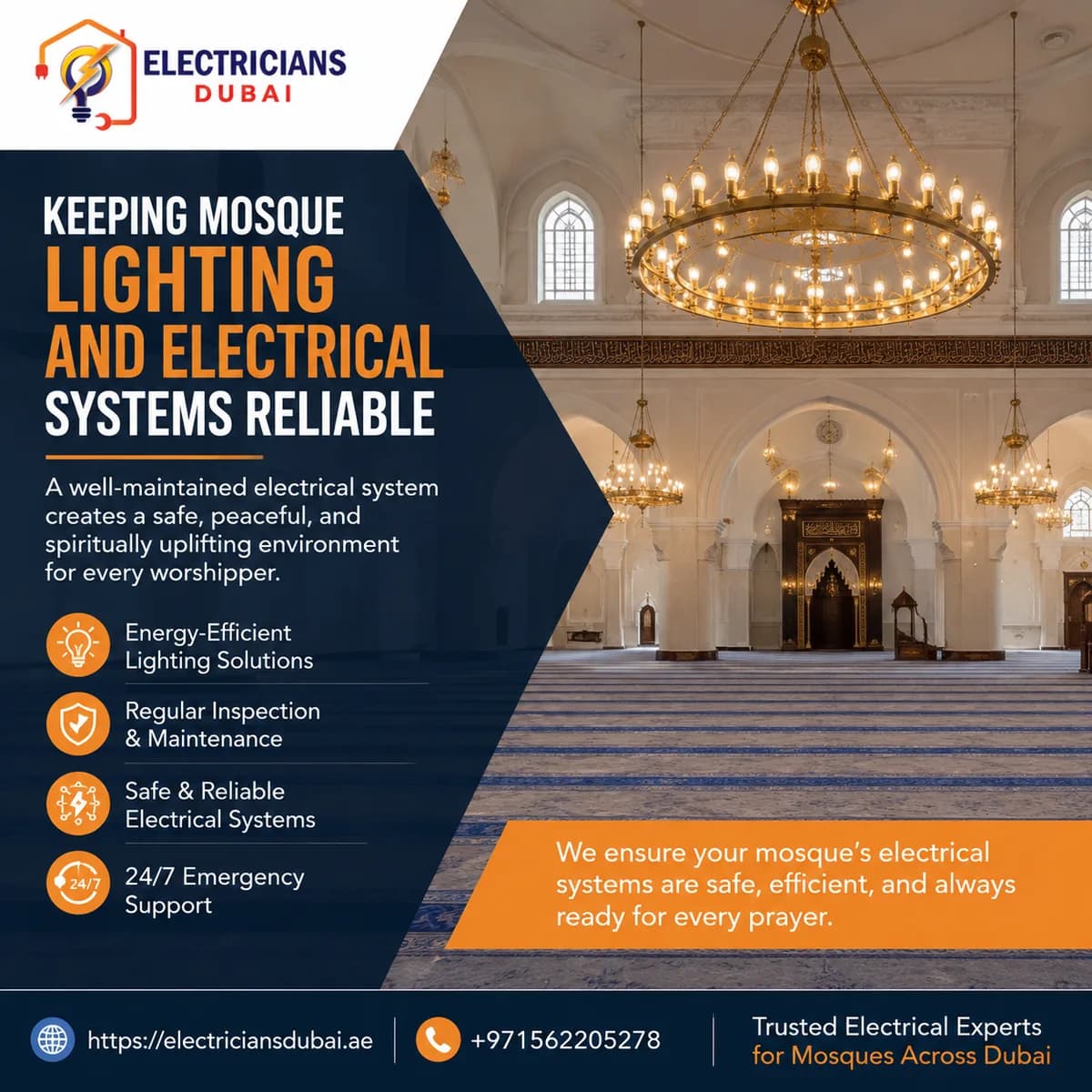 Keeping Mosque Lighting and Electrical Systems Reliable