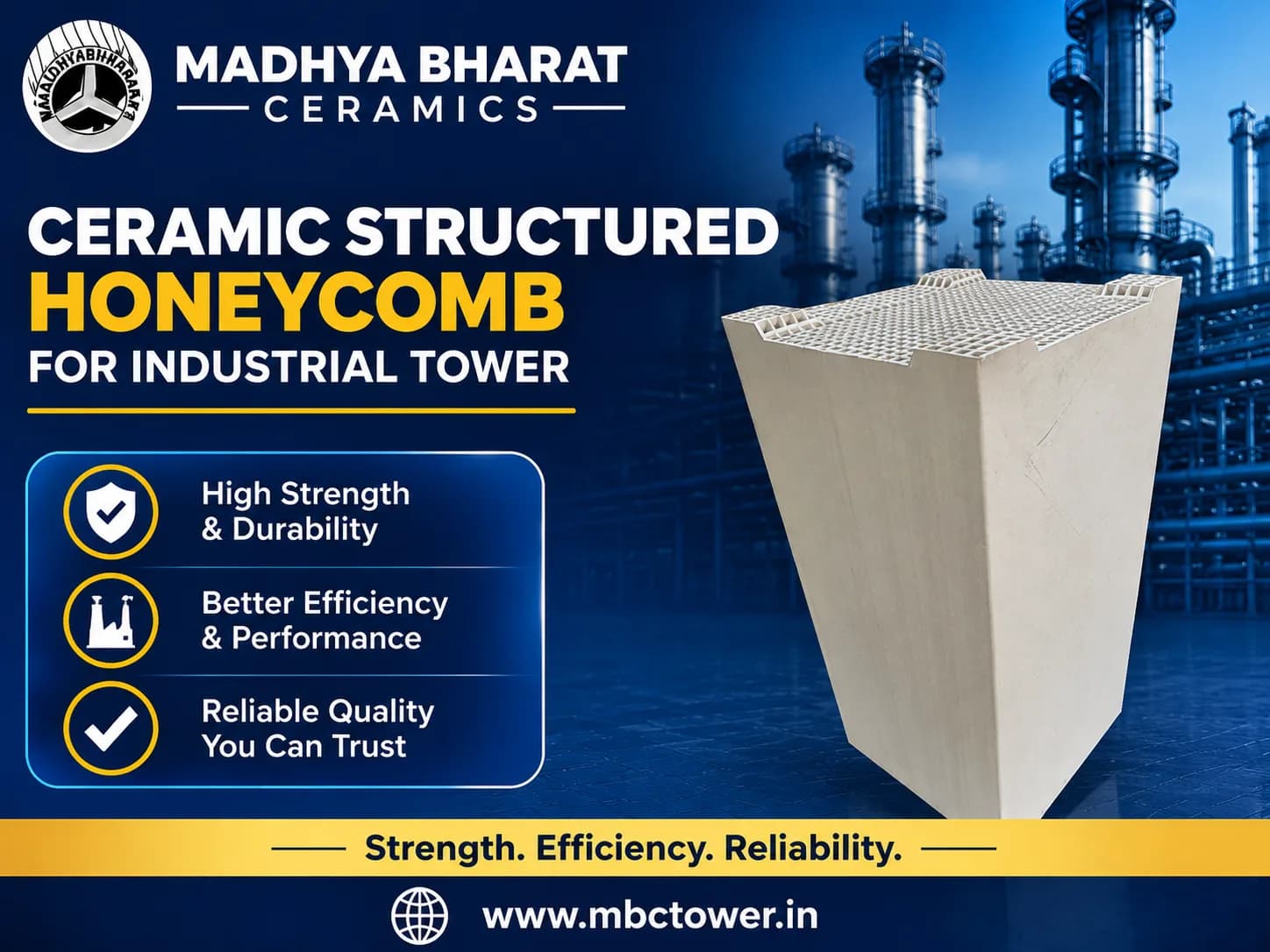 Ceramic Structured Honeycomb Exporter for Better Flow Distribution