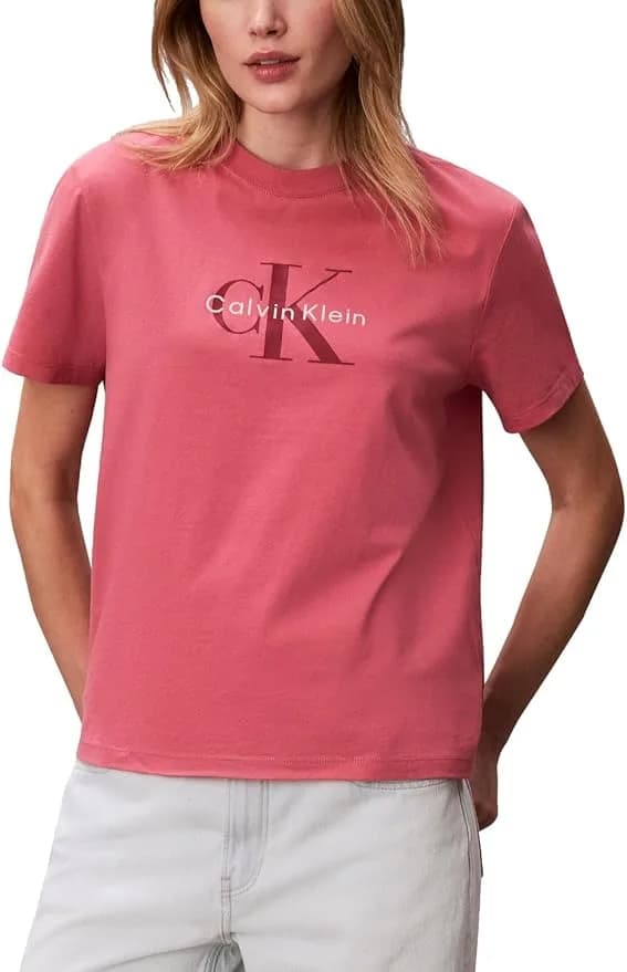 Calvin Klein Women's Monogram Logo Crewneck T-Shirt