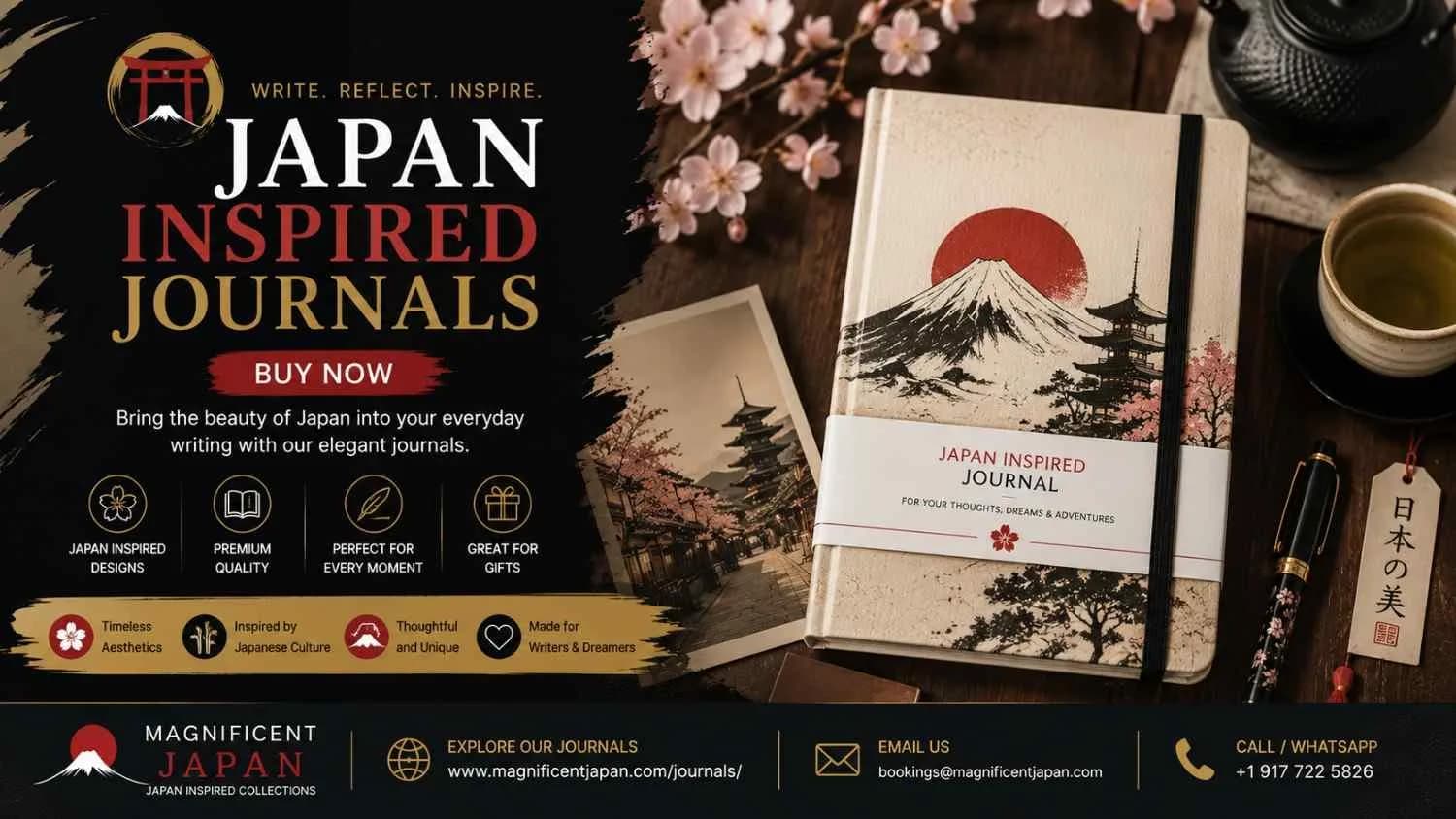 Japan inspired journal buy 