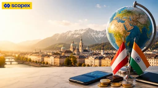 Easy EUR to INR Money Transfer from Austria to India