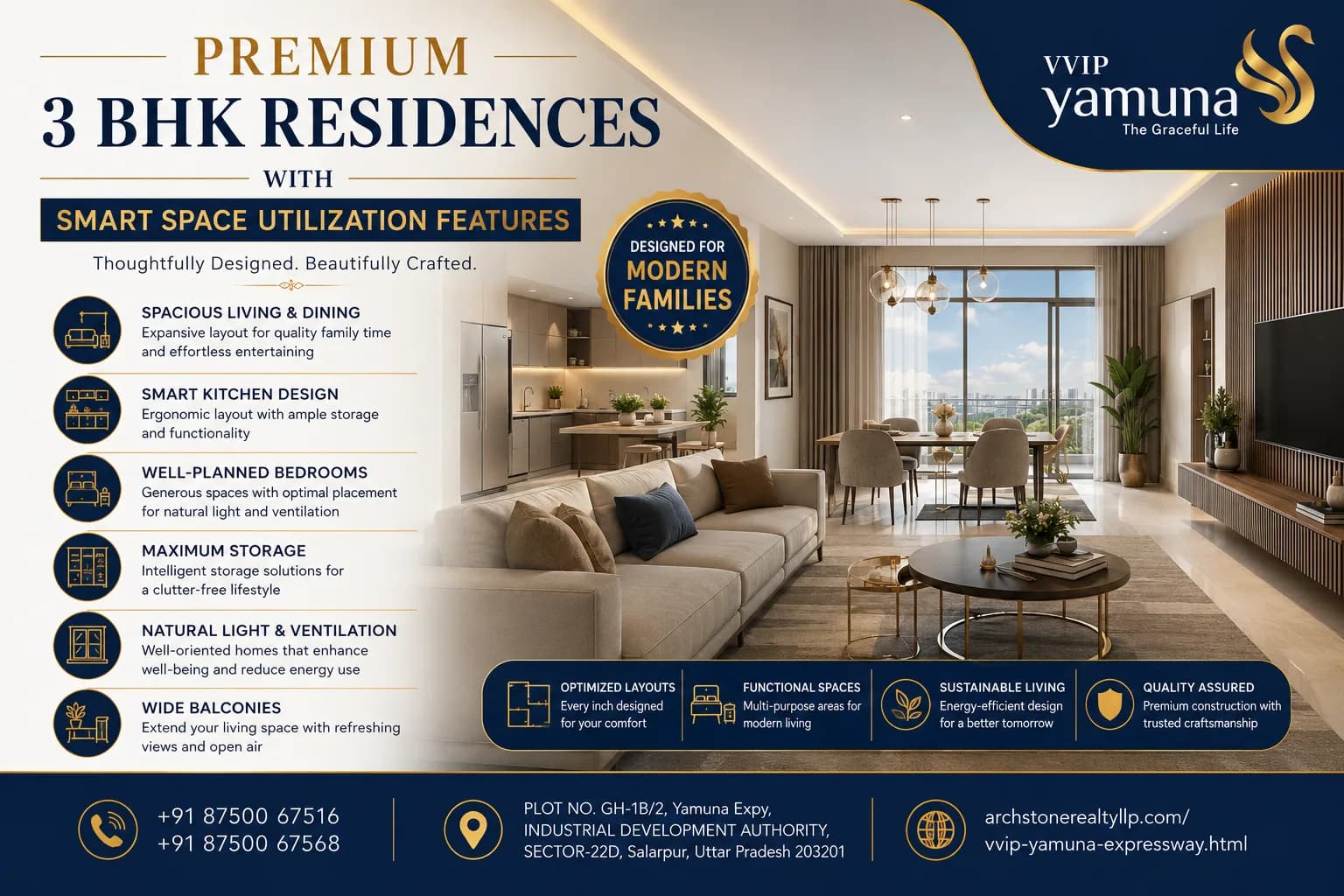 Premium 3 BHK Residences with Smart Space Utilization Features