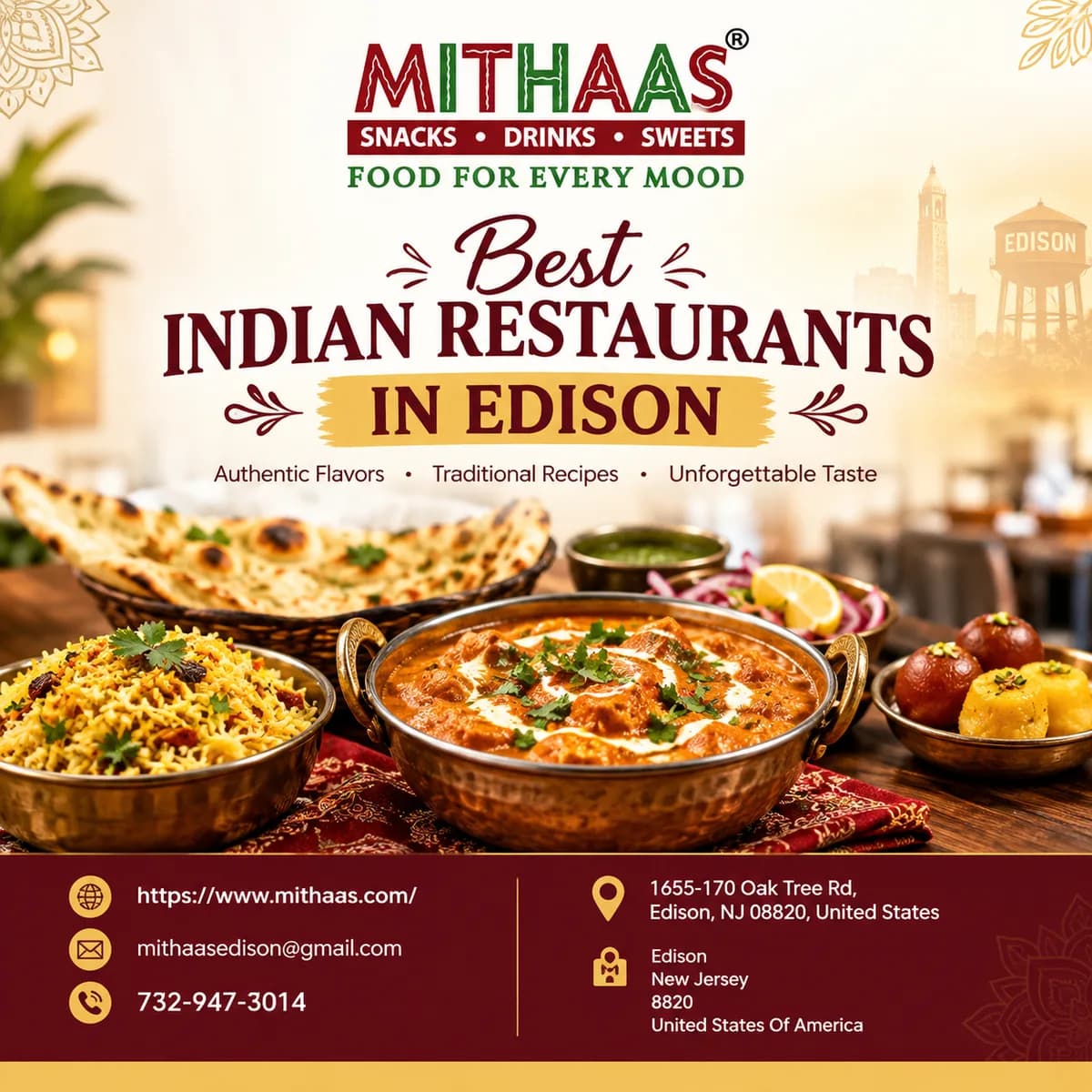 Authentic Indian Food in Edison NJ | Mithaas Restaurant