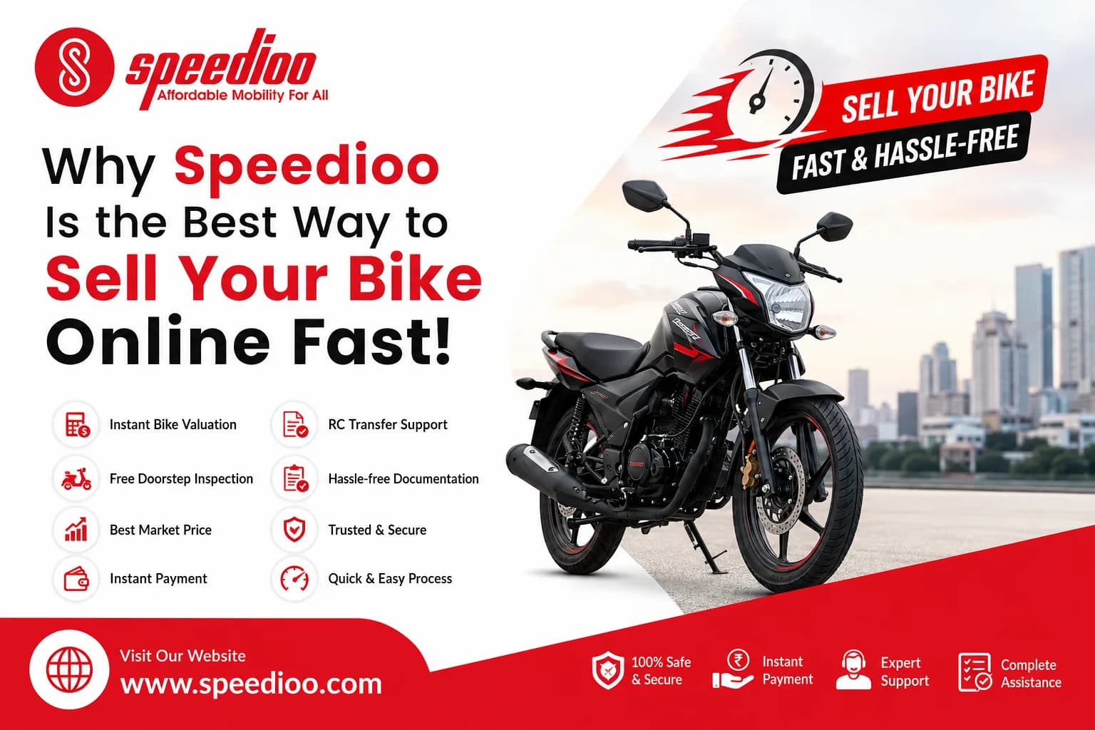 Sell Your Used Bike Online at the Best Price | Free Inspection & Instant Payment – Speedioo