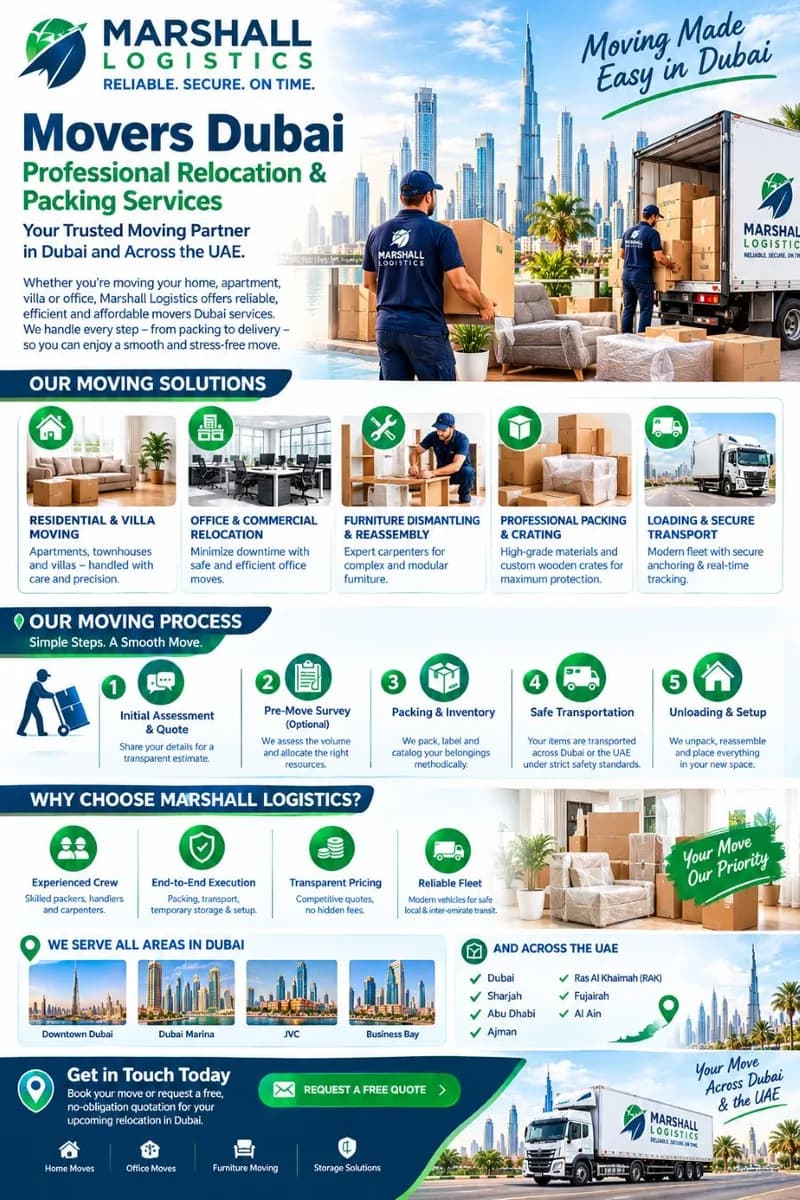 Dubai Movers with Marshall Logistics