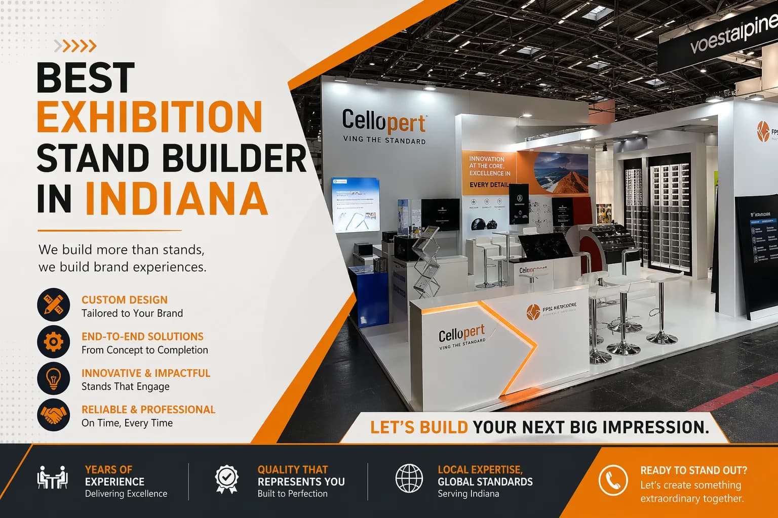 Exhibition Stand Designer for Indiana for Contemporary Booth Design