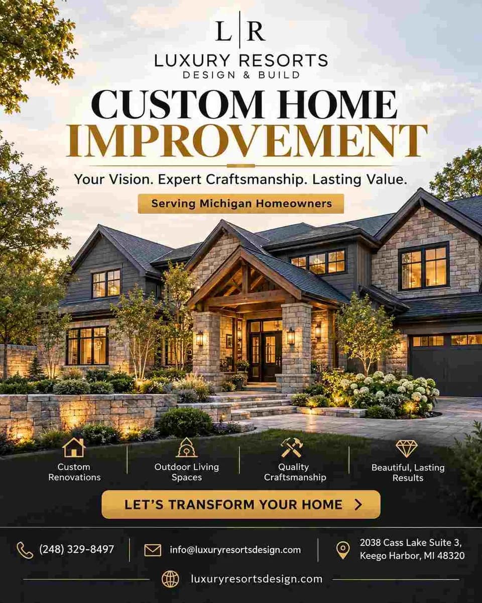 Enhance Your Property with a Custom Home Improvement Contractor in Michigan 