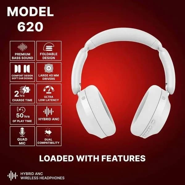 KyptecLifeStyle® 620 Hybrid ANC Headphones – Built for Productive Days & Immersive Wireless Audio