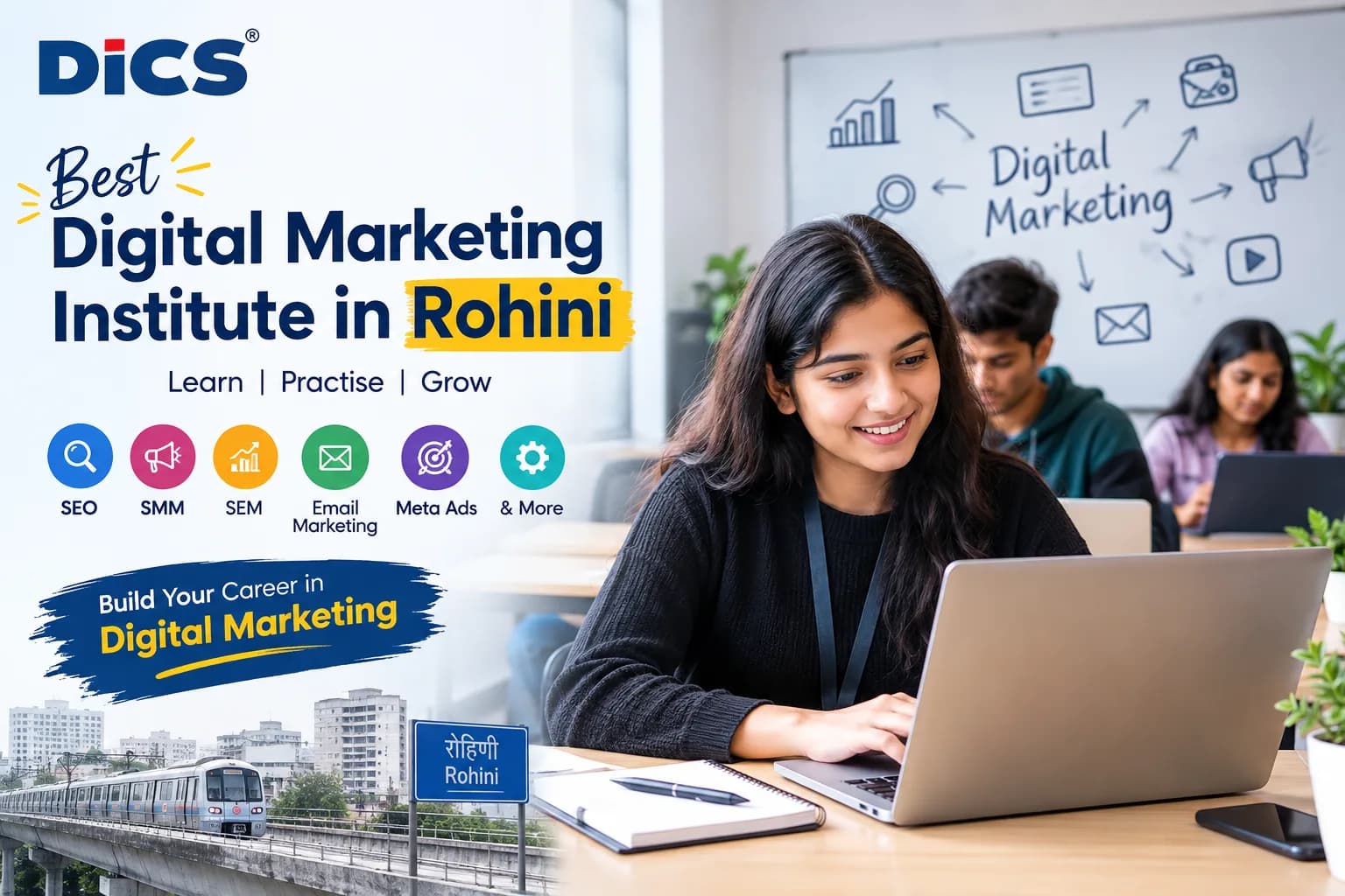Best Digital Marketing Institute in Rohini | Practical Training