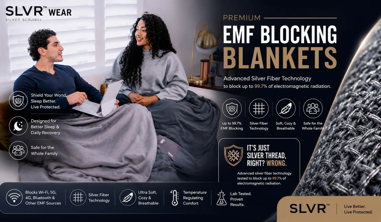 Luxury EMF Blocking Blankets