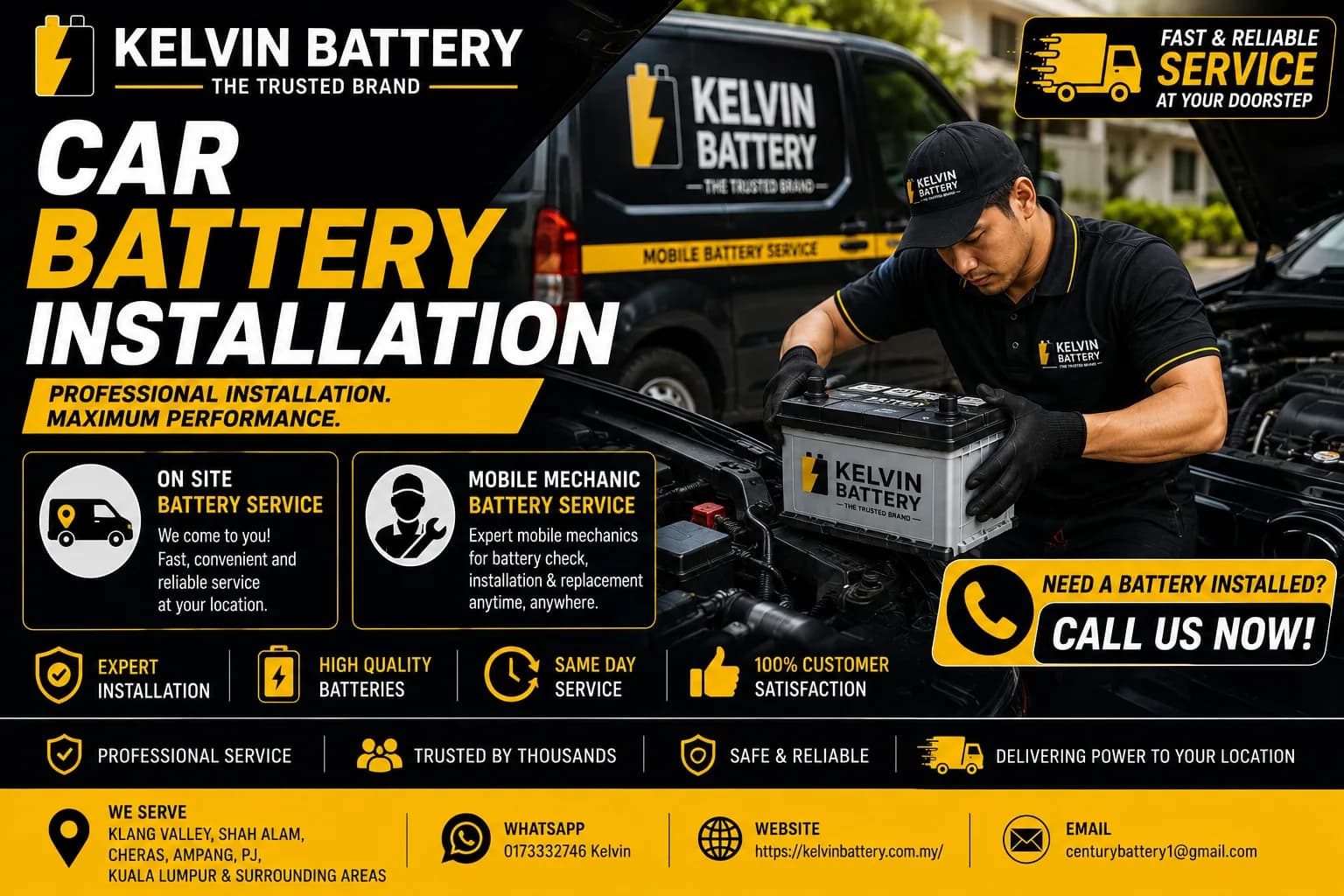 Car Battery Installation | Professional Battery Fitting Malaysia