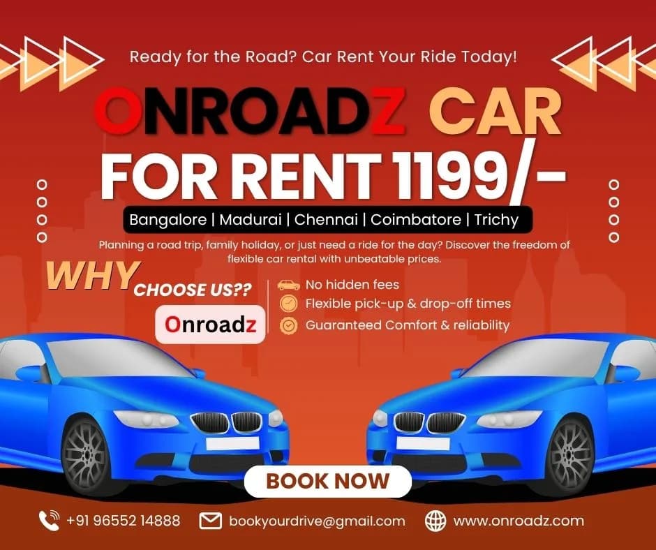 ONROADZ Self Drive Rental Cars in Chennai | Book Today