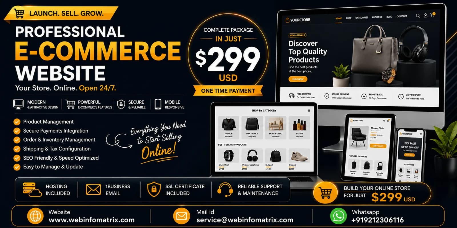 Need an Online Store? We Build Complete Ecommerce Websites - $299