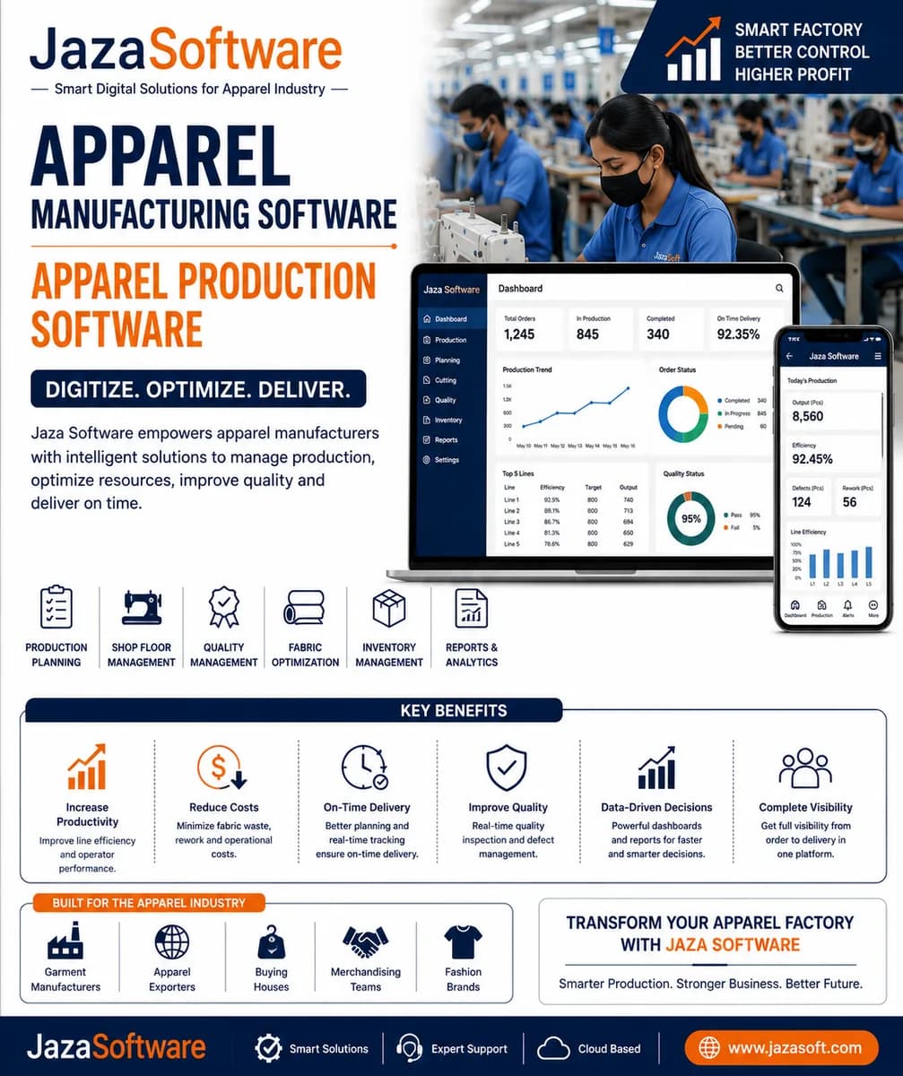  Jaza Software | Apparel Manufacturing Software | Apparel Production Software