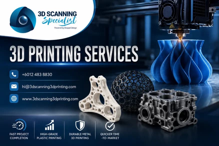 Rapid 3D Printing Services by 3D Scanning and 3D Printing Specialist