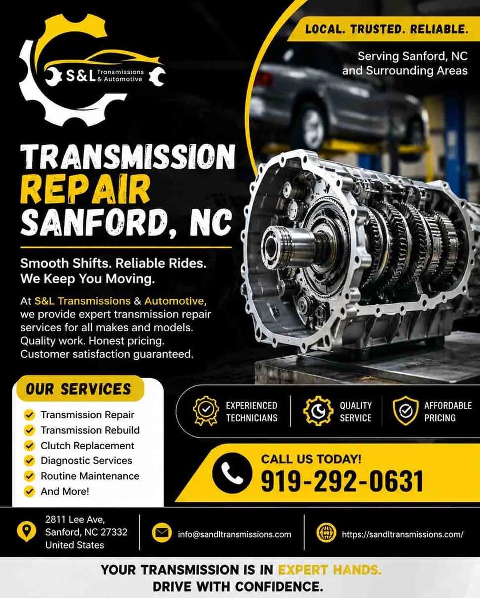 Trusted Transmission Repair Sanford NC – Get Back on the Road Faster