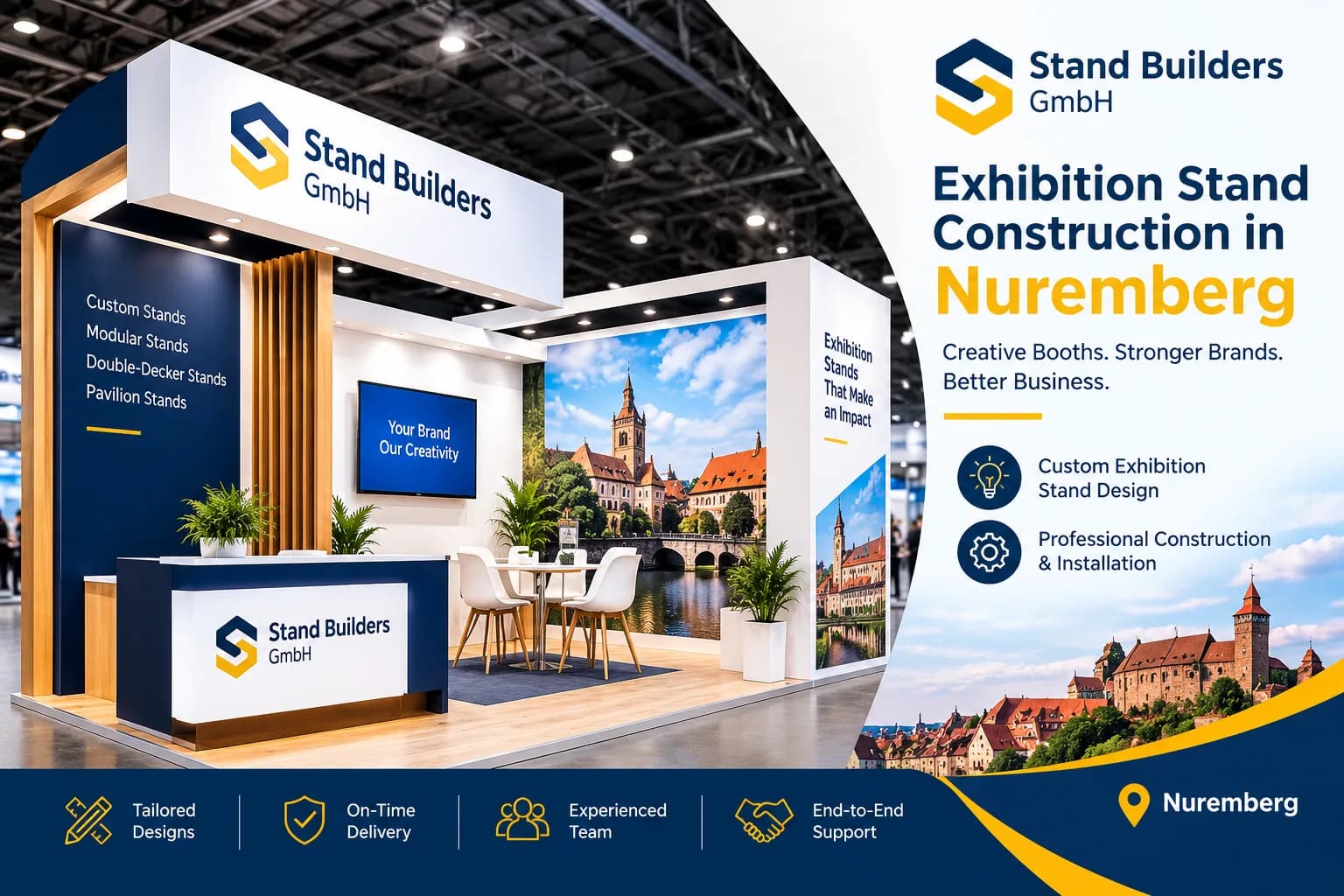 Custom Exhibition Booth Design and Construction in Nuremberg | Stand Builders GmbH