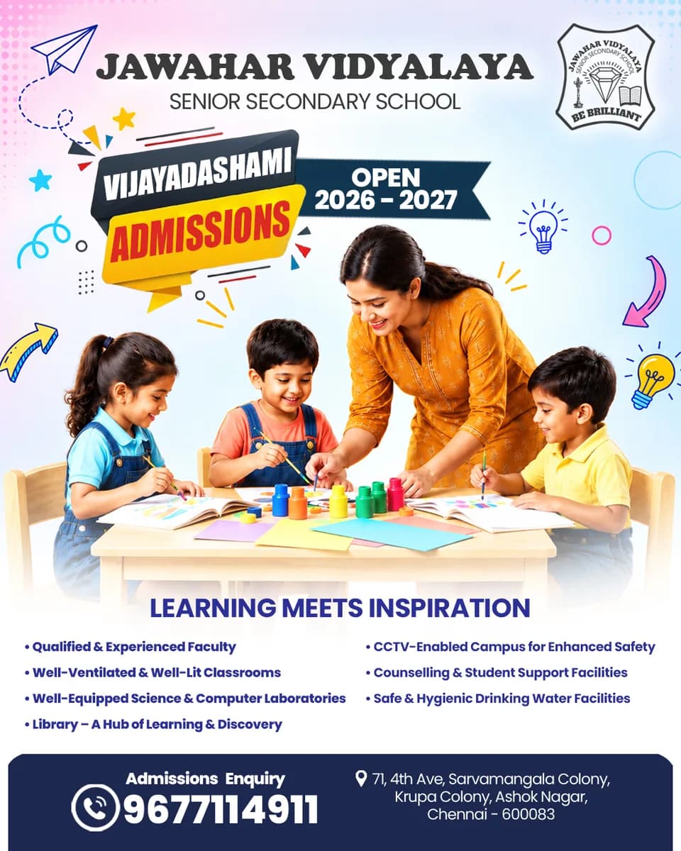 Vijayadashami Admission in Chennai 2026-27