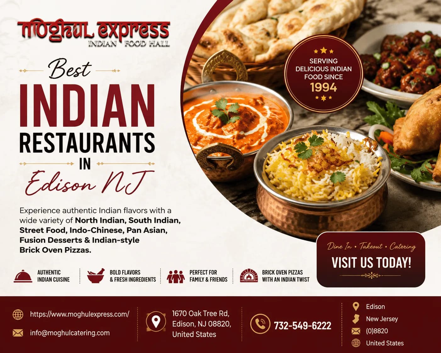 Discover the Best Indian Restaurants NJ with Moghul Express