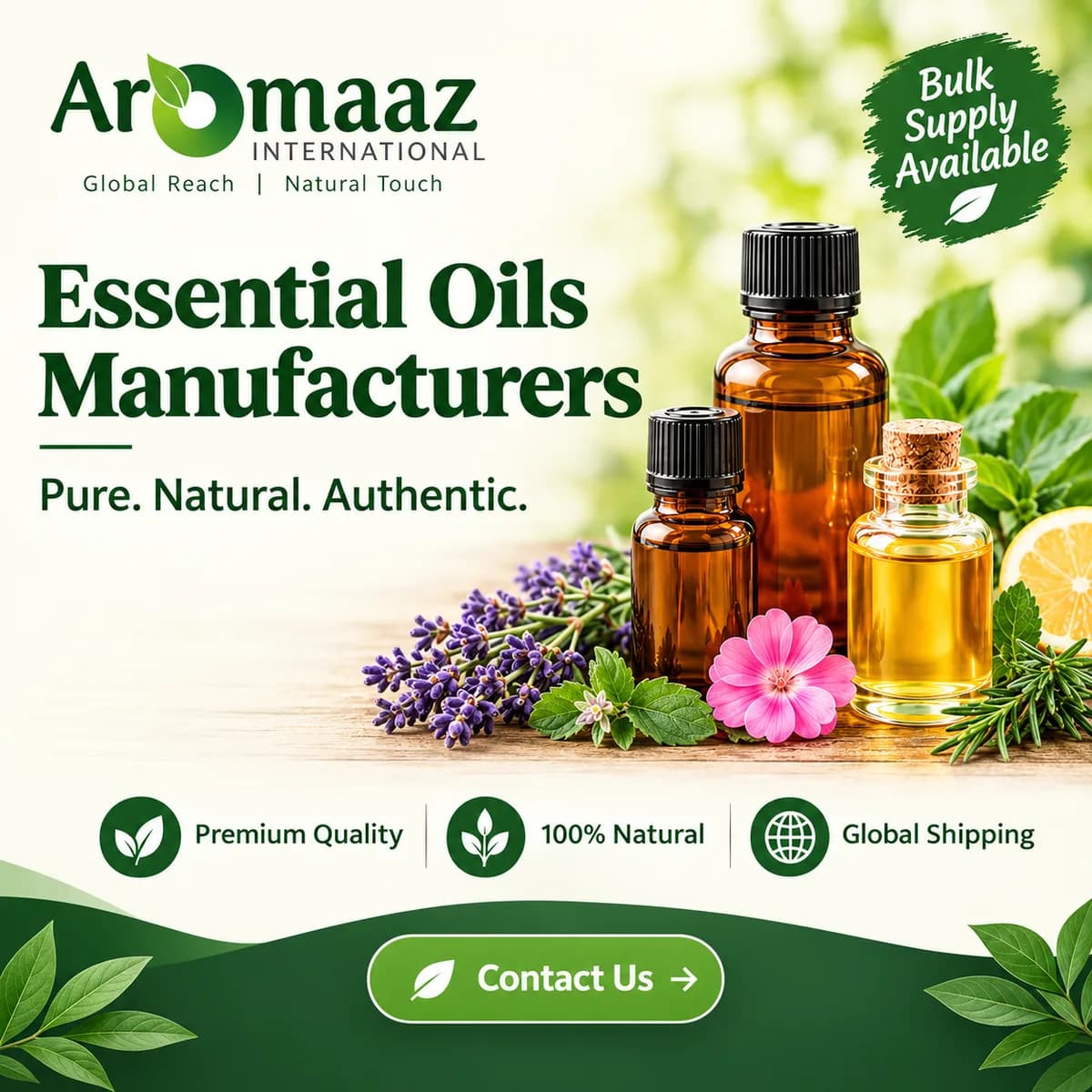 Essential Oils Manufacturers | Bulk & Wholesale Supplier