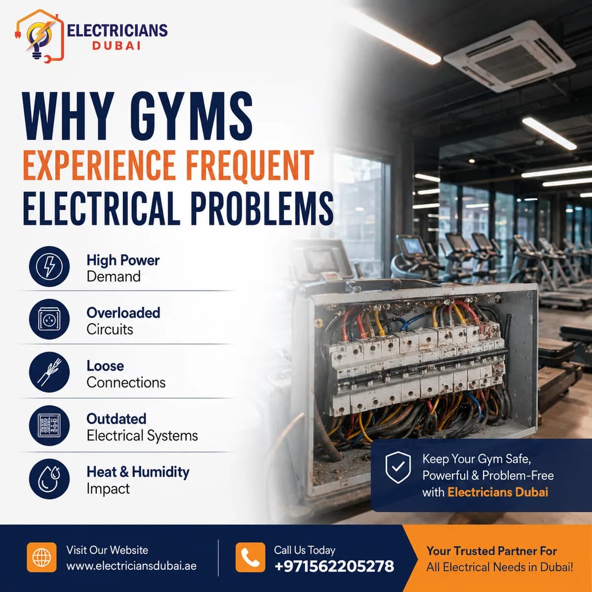 Why Gyms Experience Frequent Electrical Problems