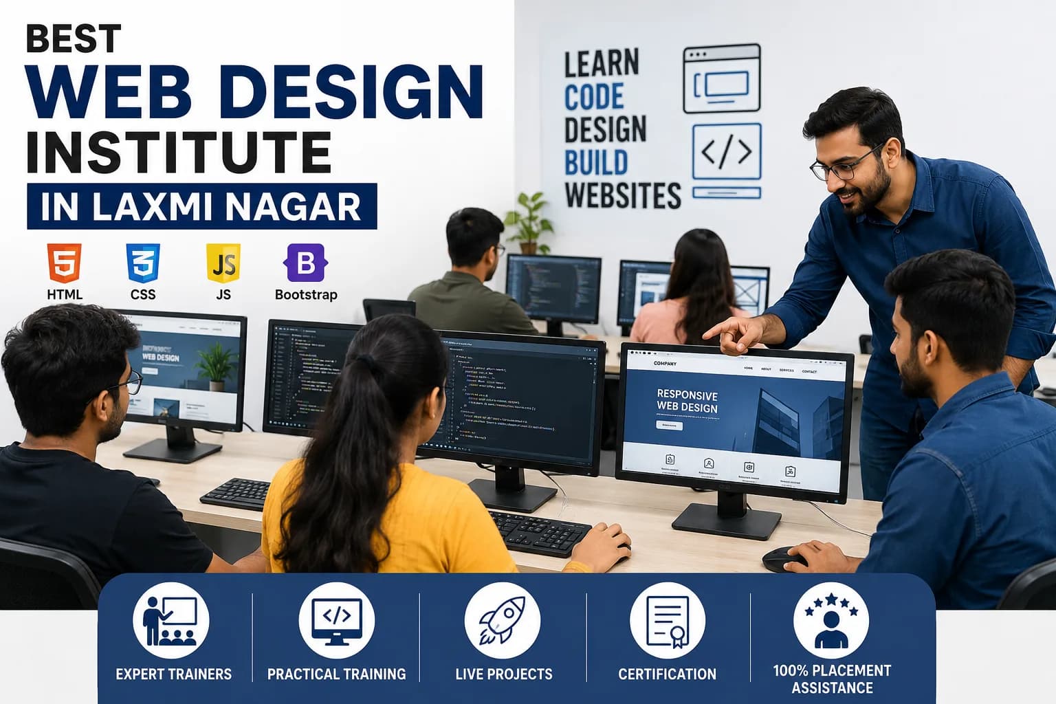 Best Web Design Institute in Laxmi Nagar for Practical Training
