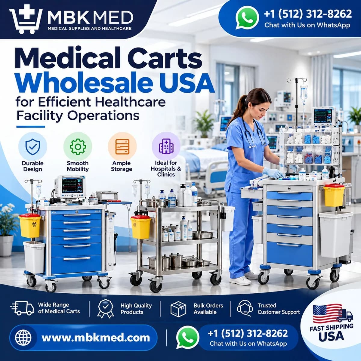 Medical Carts Wholesale USA for Efficient Healthcare Facility Operations
