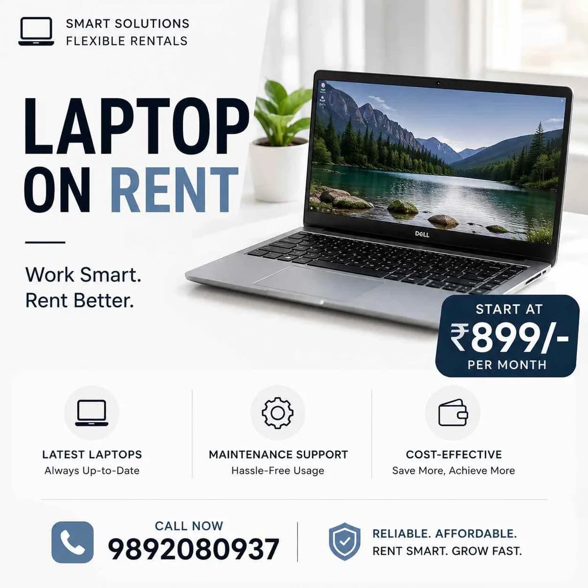 laptop on rent start at rs.899/- in mumbai