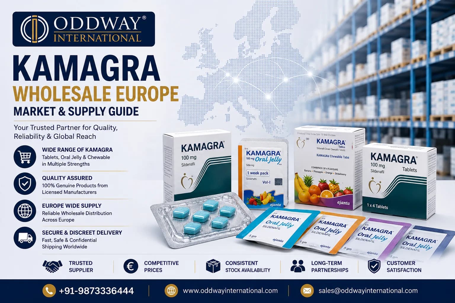 Kamagra UK Wholesale Supply for Pharma Distributors - Oddway
