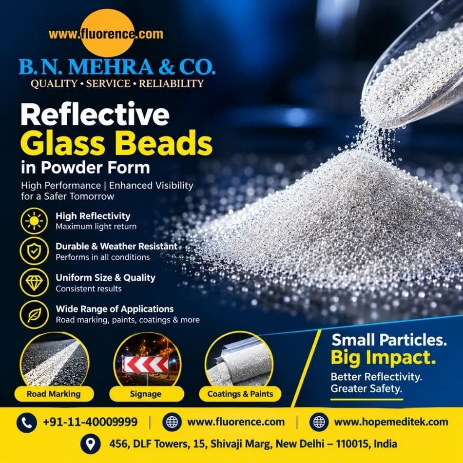 Get Reflective Glass Beads for Traffic Markings | Fluorence