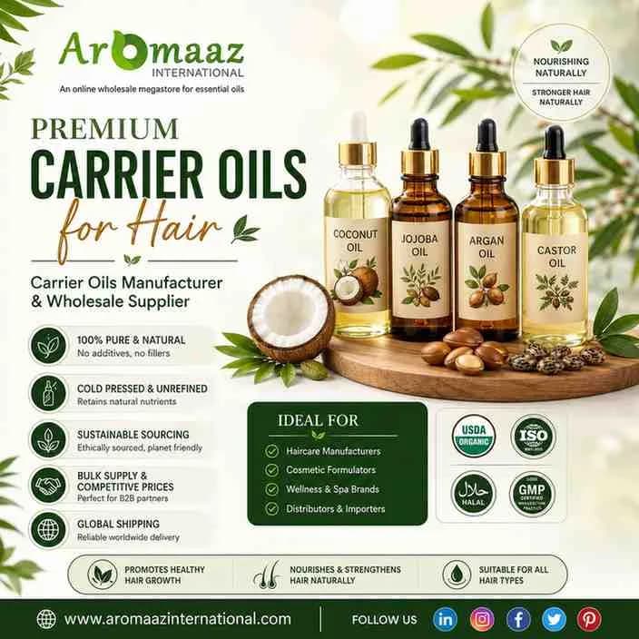 Carrier Oils in Bulk | Premium Wholesale Carrier Oils by Aromaaz International