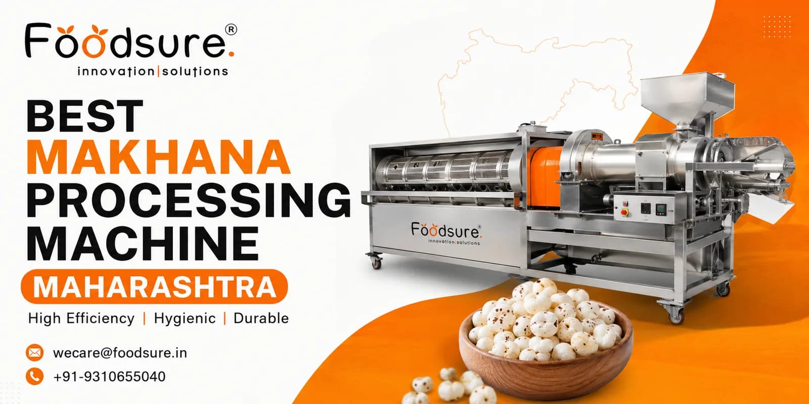 Best Makhana Processing Machine Maharashtra | Foodsure Machines