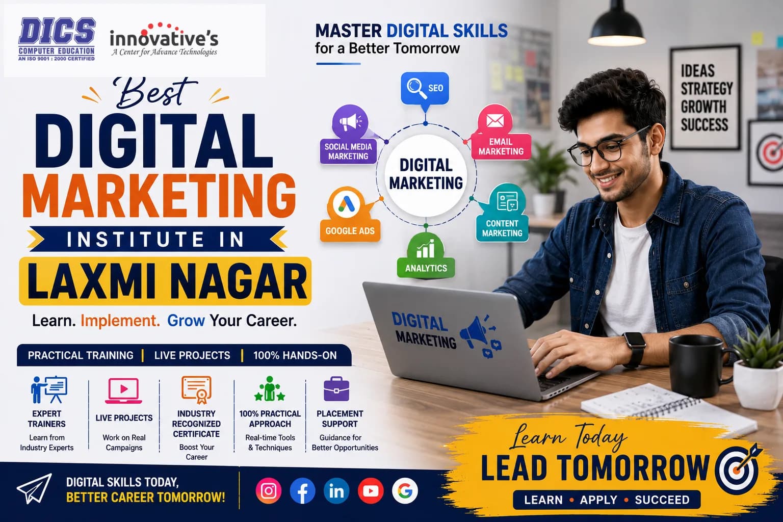 Best Digital Marketing Institute in Laxmi Nagar for Career Skills