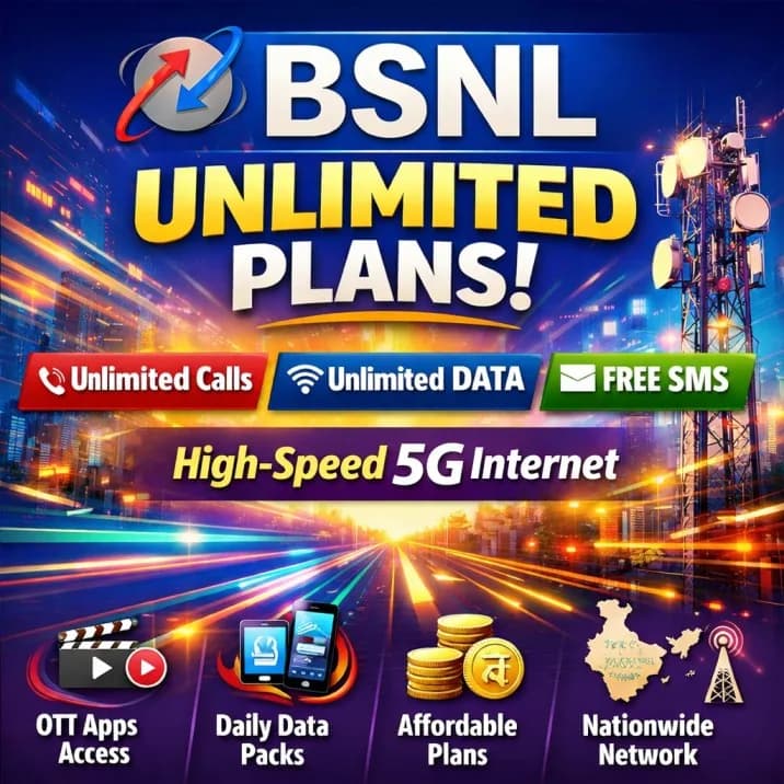 Top BSNL Unlimited Plans For High Speed Data Calling Benefits India