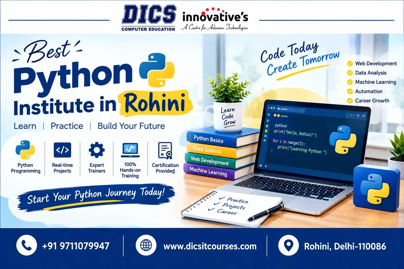 Best Python Training Institute in Rohini | Python Course