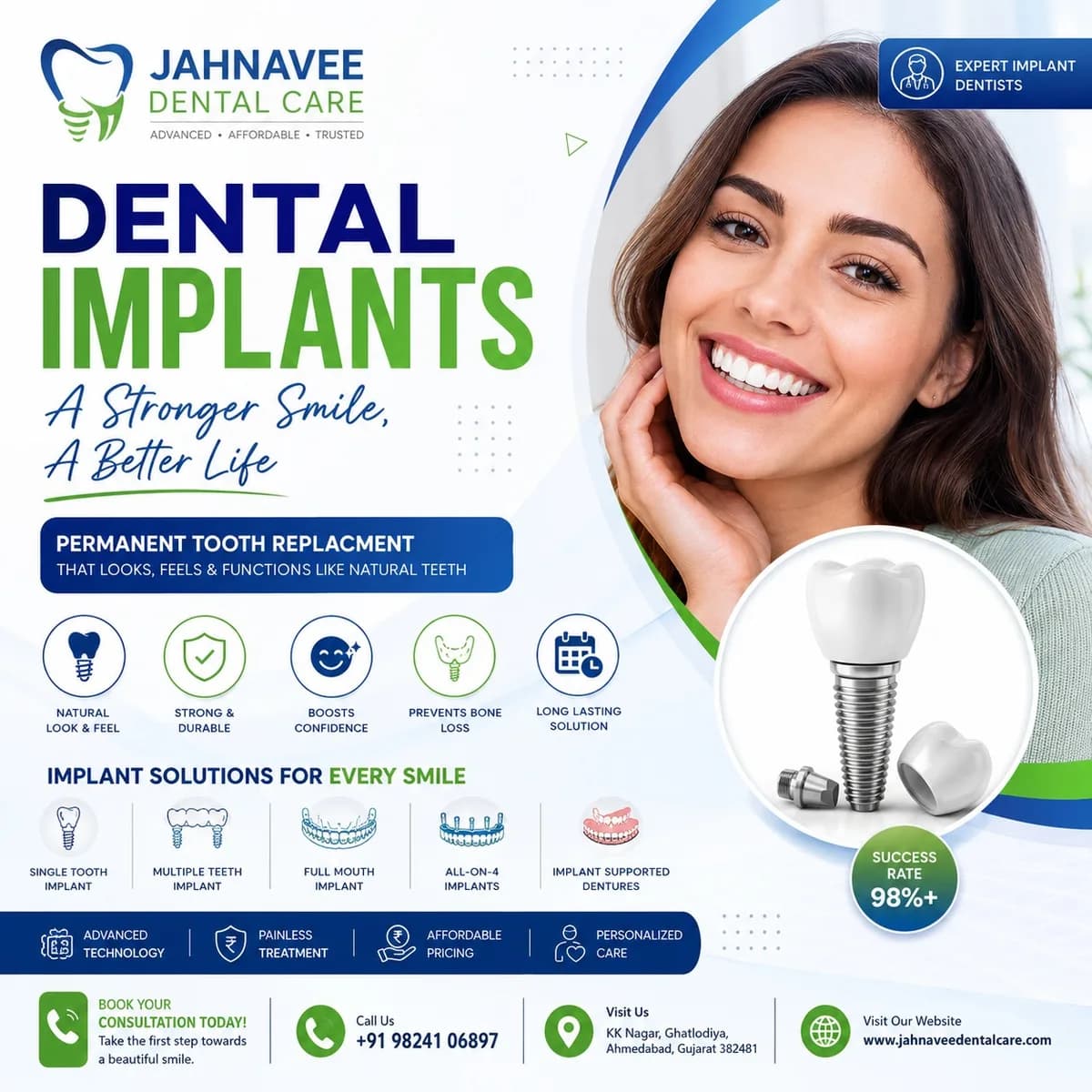 Dental Implants in Ahmedabad - Jahnavee Dental care